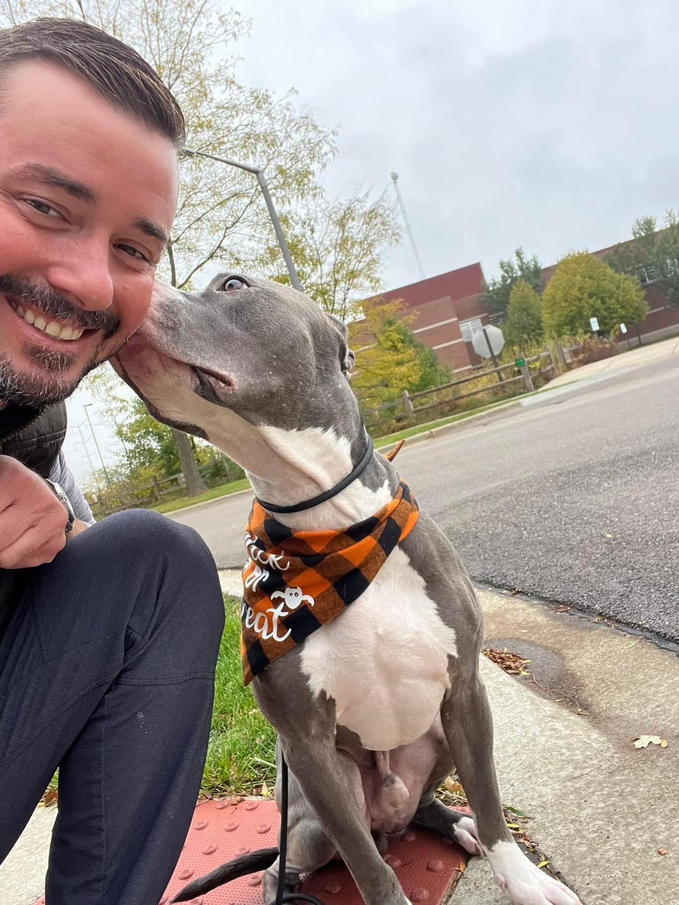 Pitbull Kisses To Tyler The Dog Trainer