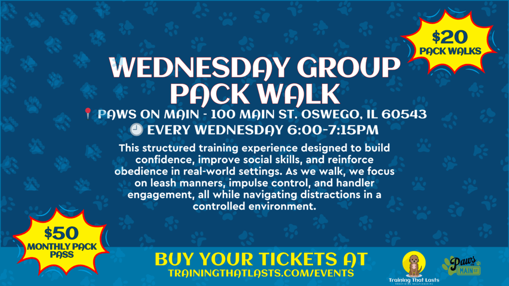 Training That Lasts Wednesday Group Pack Walk | Oswego, Il | June 18Th, 2025 Group Pack Walk, Local Events